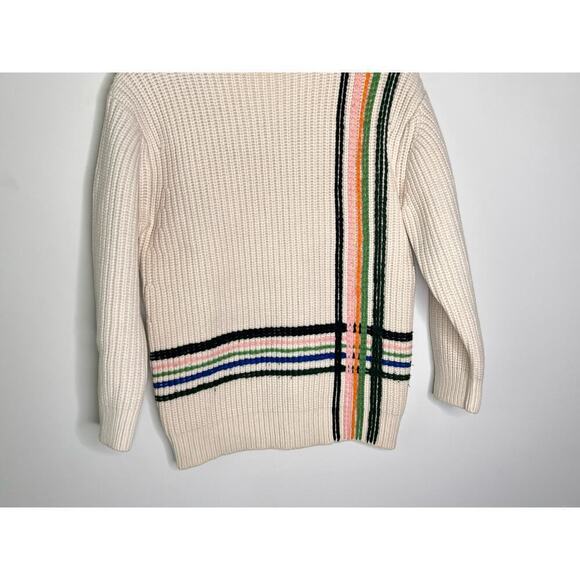 Tory Sport Merino Wool Long Sleeve Turtleneck Tunic Sweater Beige Women's Size S - Picture 4 of 8